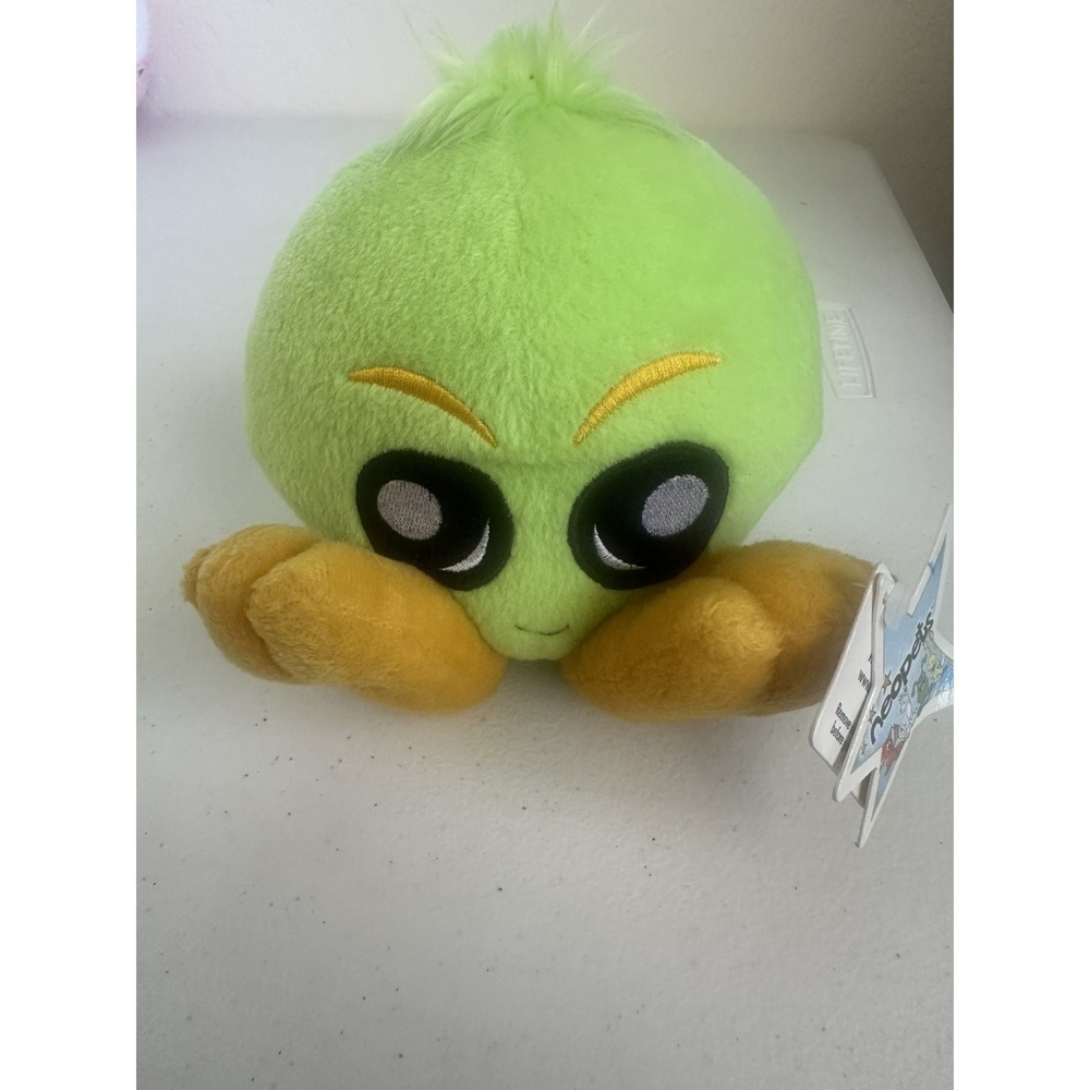 Neopets Neon Lime Green Jubjub Plush Stuffed Animal Toy 2003 Vintage W/ Tags